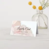 Pink Rose Quartz Stones Salon Spa Folded Loyalty Card