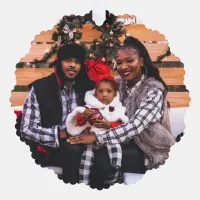 Personalized Family Photo Christmas Ornament Card
