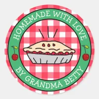 Made with Love, Homemade Cherry Pie Gift Labels