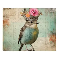 The Beautiful Bird in a Crown Collage Jigsaw Puzzle