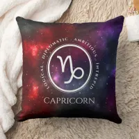Starfield Capricorn Goat Western Zodiac Throw Pillow