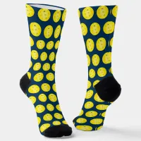 Pickleball Yellow Ball Patterned Socks