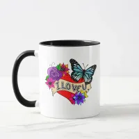 I Love You | Valentine's Day Heart and Rose Mug