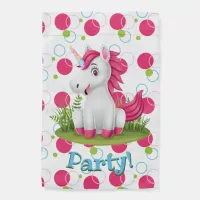 Cute Unicorn Party Garden Flag