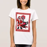 Vintage Santa Claus and a Coal Stove Burner T-Shirt