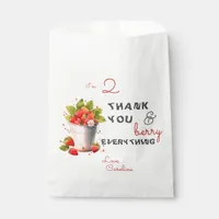 Berry Sweet Strawbery Baby Girl Birthday Party Favor Bag