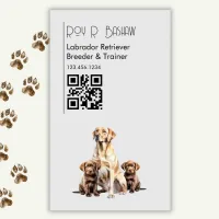 Dog Breeder Trainer Labrador Retriever QR Code  Business Card Magnet