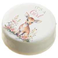 Baby Deer in Flowers | It's a Girl Baby Shower Chocolate Covered Oreo