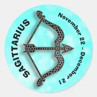 Horoscope Sign Sagittarius Astrology Classic Round Sticker