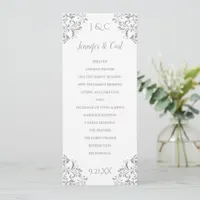 Nadine Wedding Program | Tall - Tea (Gray)