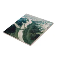 Alaska Mountain Range-Aerial View Ceramic Tile