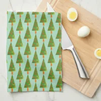 Stamped Christmas Tree Forest Kitchen Towels