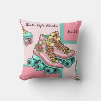 Skate Life Rocks Throw Pillow