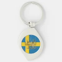 Flag and Symbols of Sweden ID159 Keychain