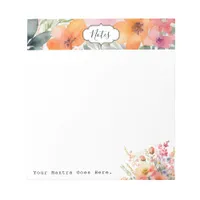 Simple Minimal Floral Everyday Notepad