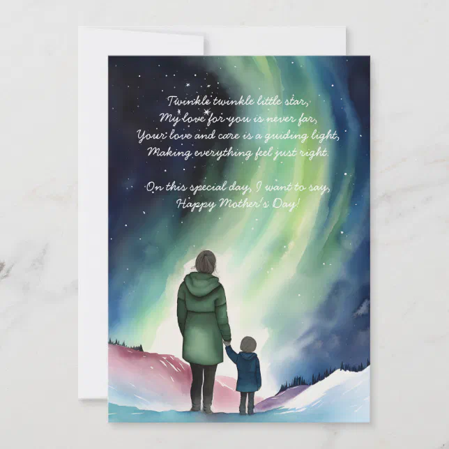 Mom & me under the stars | Mother's Day Card