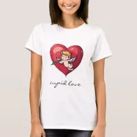 Cupid on Red Heart T-Shirt