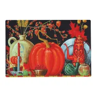 Autumn Festive Antique Painting Pumpkin Decoration Placemat