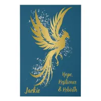 Glam Gold Phoenix Silver Glitter Monogram Blue |