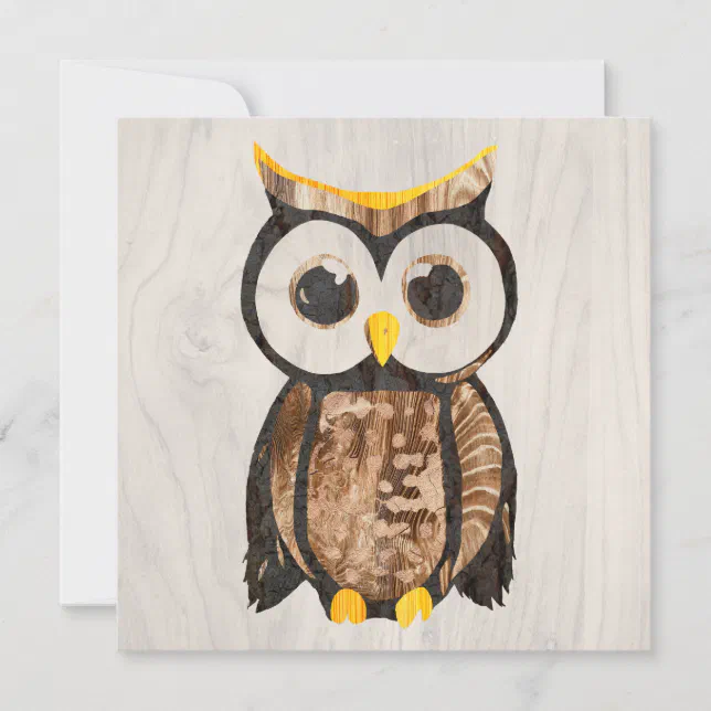 Wood  Owl with big eyes
