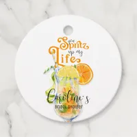 Cocktail Aperol Spritz Italian Style Bridal Shower Favor Tags