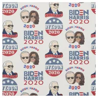 Biden Harris 2020 White Textile By The Yard Fabric