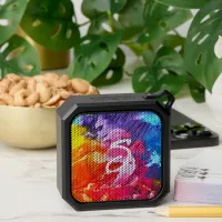 Colorful Modern Abstract Paint Monogram Bluetooth Speaker