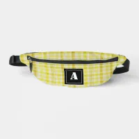 ... Yellow White Monogram Fanny Pack