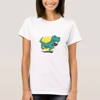 T-rex  runs with Heart T-Shirt