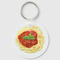 Funny Spaghetti Dinner Plate Food Key Chain