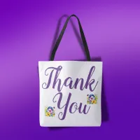 Thank You with Pansies | Tote Bag