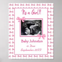 It's a Girl, Pregnancy Announcement Ultrasound Pic Poster