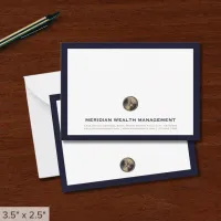 Classic Golden Compass Financial Advisor Note Card