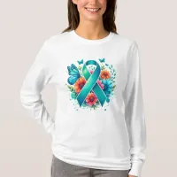 Myasthenia Gravis Teal Awareness Ribbon T-Shirt