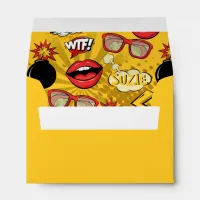 The Bomb Retro Lips Red/Gold ID553 Envelope