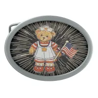 Vintage Teddy Bear with Fireworks Belt Buckle