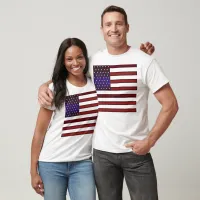 Modern Embossed American Flag T-Shirt