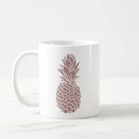 Girly Blush Pink Glitter Pineapple Sparkle Coffee Mug