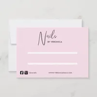 Pink Black Chic Press On Nail Display Card