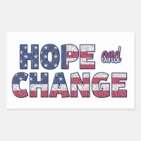 Democrat Hope and Change American Flag Stickers