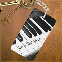 Piano Keys Photo Keyboard Pianist Music Custom Keychain