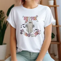 Retro Groovy Ghost Hippie Halloween T-Shirt