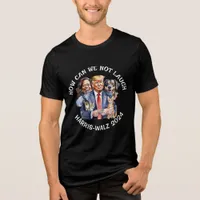 Funny Political Humor | Vote for Kamala Button Tri-Blend Shirt