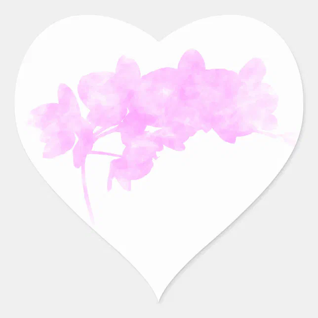 Orchid Shadow Heart Sticker