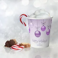 Christmas Ornaments Purple ID251 Paper Cups