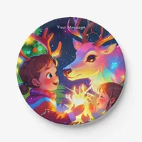 Enchanted Christmas Glow Paper Plates