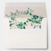 Elegant Boho Summer Spring Ivory Floral Wedding Envelope