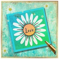 LOVE Cute Daisy Flower   Notebook