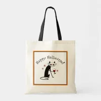 Happy Hallowine! Halloween Wine Pun Tote Bag