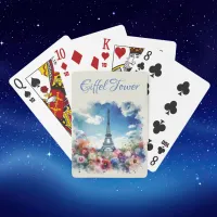 Eiffel Tower Paris Floral Monogram | Canasta Cards